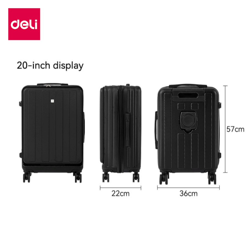 กระเป๋าเดินทางล้อลาก DELI EH1054-BK-20-01 20นิ้ว สีดำ_8